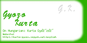 gyozo kurta business card